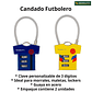 Candado Futbolero, Clave, Guaya en Acero, Colombia. Caja 12 Blisters - Miniatura 3