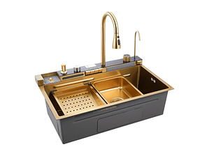 Lavaplatos Moderno Multifuncional 9951 en Acero Inoxidable. 75x45 Cm