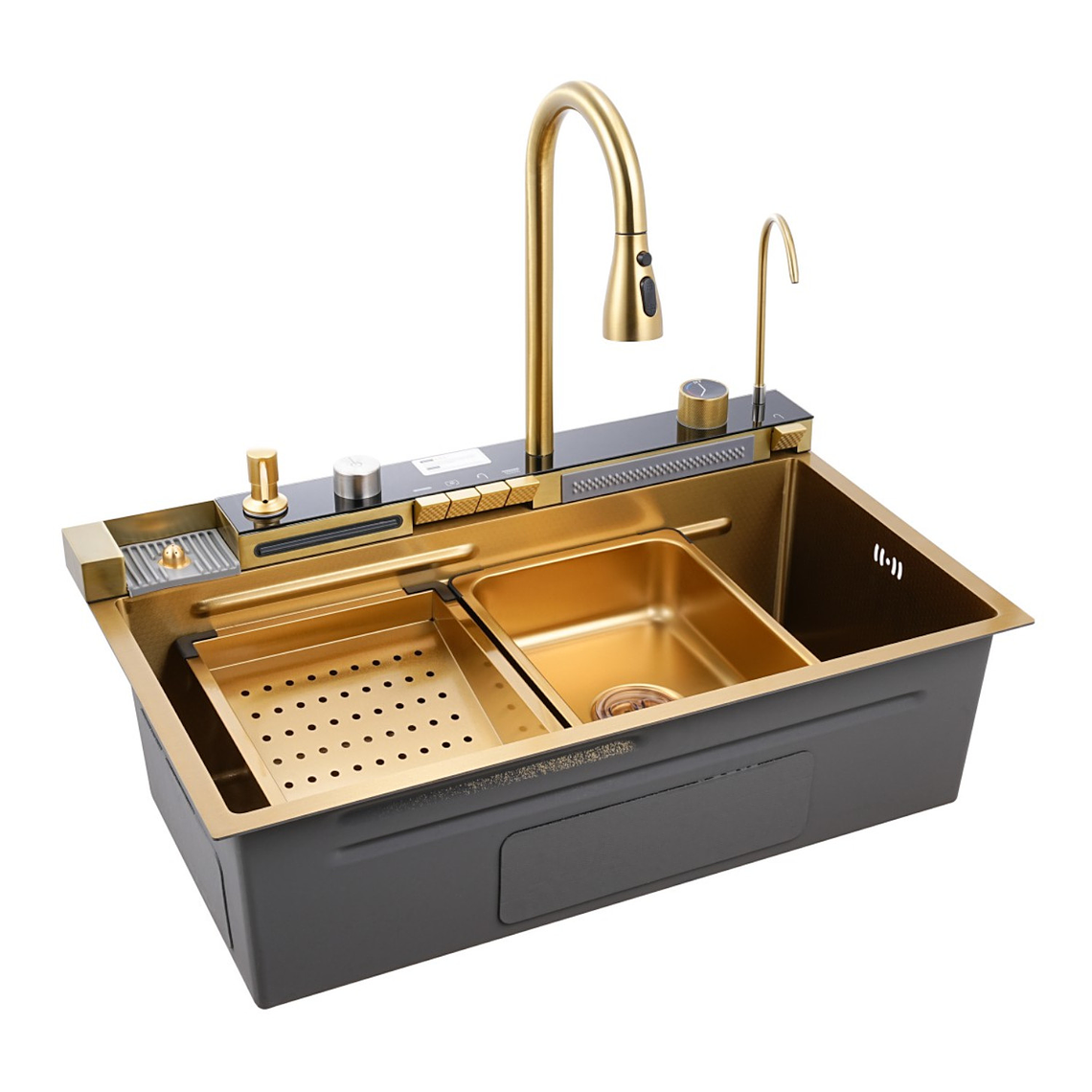 Lavaplatos Moderno Multifuncional 9951 en Acero Inoxidable. 75x45 Cm 1