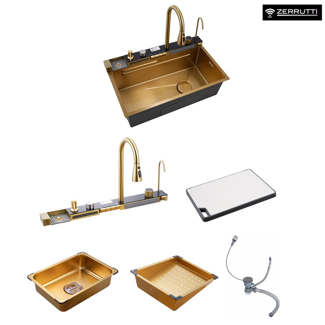 Lavaplatos Moderno Multifuncional 9951 en Acero Inoxidable. 75x45 Cm 4