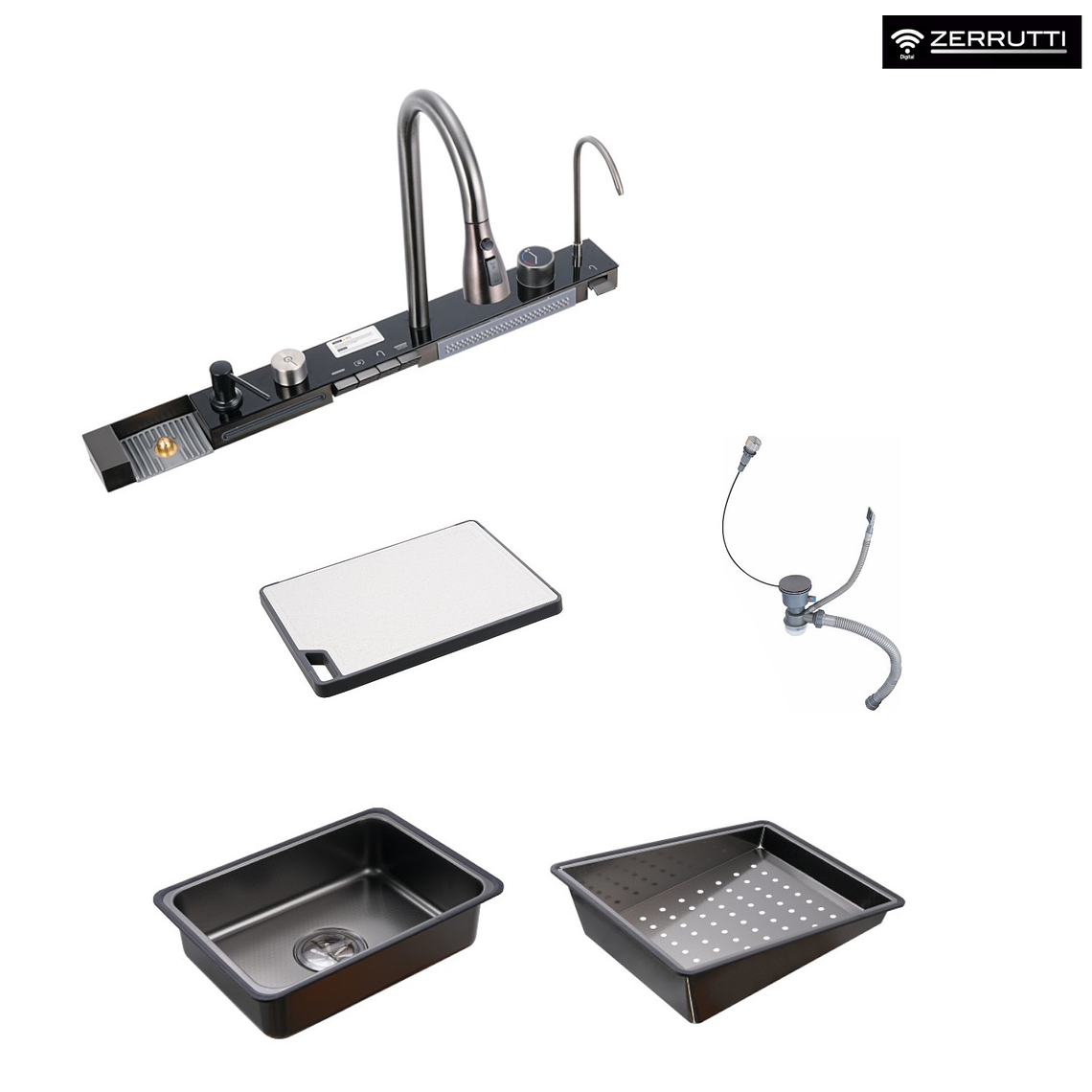 Lavaplatos Moderno Multifuncional 9951 en Acero Inoxidable. 75x45 Cm 6