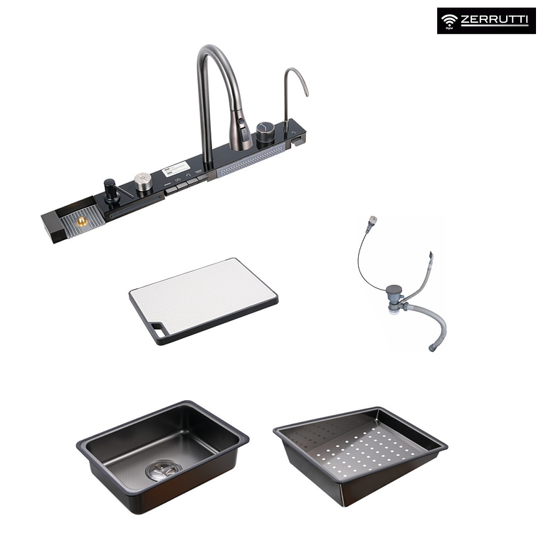 Lavaplatos Moderno Multifuncional 9951 en Acero Inoxidable. 75x45 Cm 6