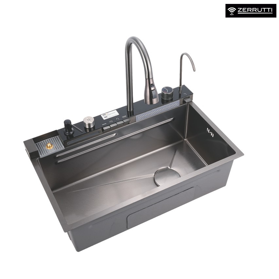 Lavaplatos Moderno Multifuncional 9951 en Acero Inoxidable. 75x45 Cm 7