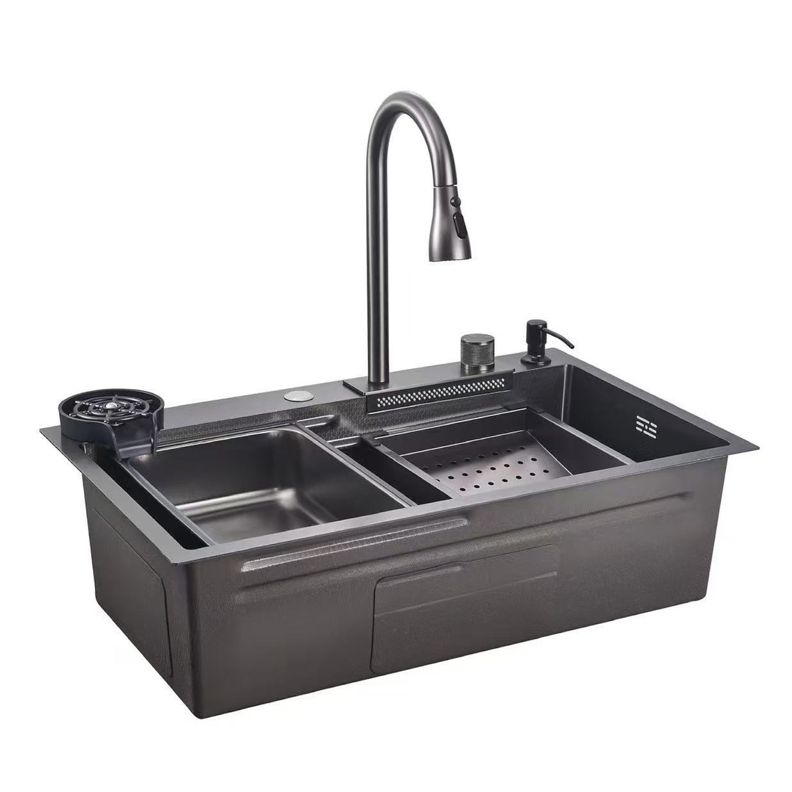 Lavaplatos Moderno Multifuncional 9954 en Acero Inoxidable. 75x45 Cm 1