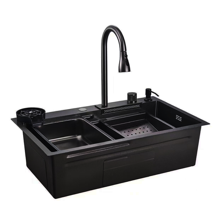 Lavaplatos Moderno Multifuncional 9954 en Acero Inoxidable. 75x45 Cm 8