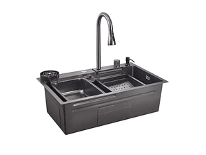 Lavaplatos Moderno Multifuncional 9954-65 en Acero Inoxidable. 65x45 Cm