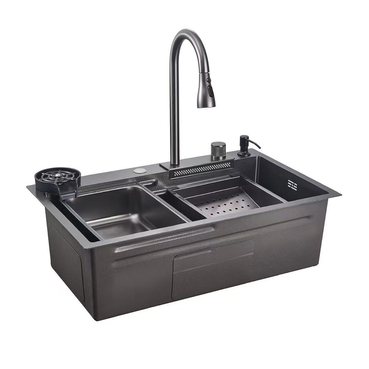 Lavaplatos Moderno Multifuncional 9954-65 en Acero Inoxidable. 65x45 Cm 1