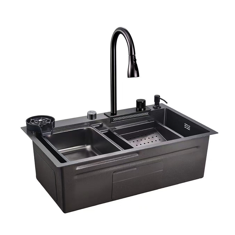 Lavaplatos Moderno Multifuncional 9954-65 en Acero Inoxidable. 65x45 Cm 6