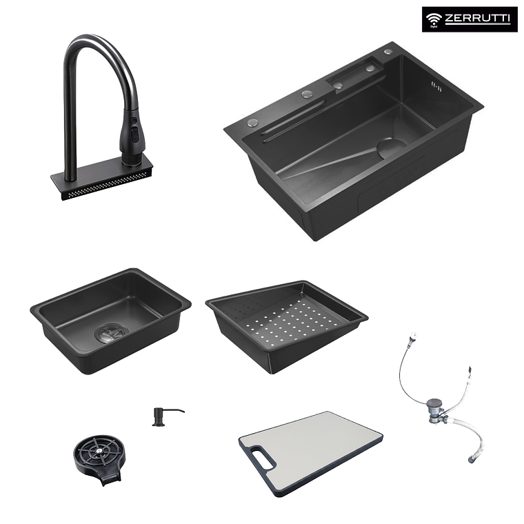 Lavaplatos Moderno Multifuncional 9954-65 en Acero Inoxidable. 65x45 Cm 8