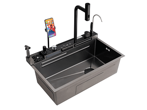 Lavaplatos Moderno Multifuncional 9960 en Acero Inoxidable. 75x45 Cm