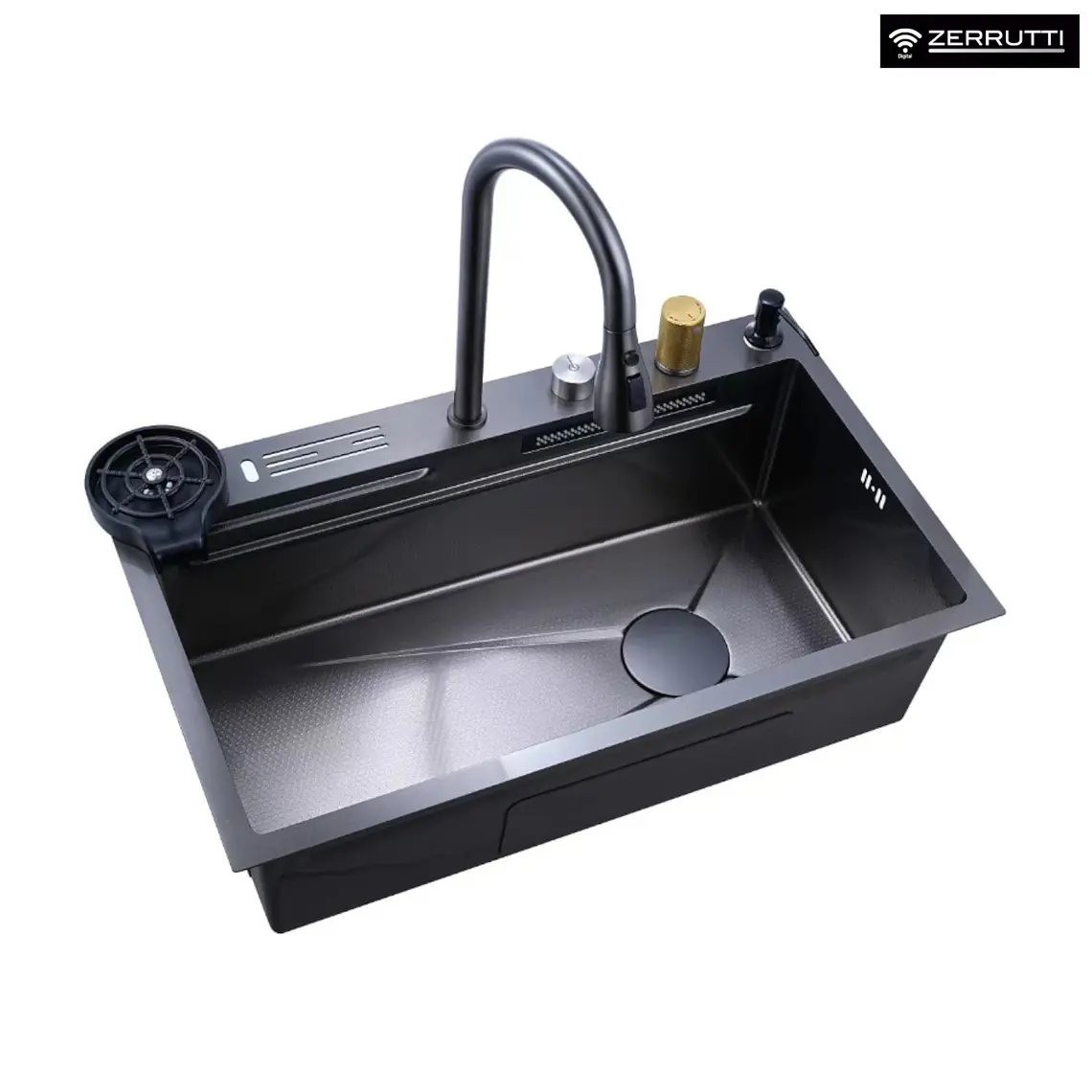 Lavaplatos Moderno Multifuncional 9954 YC en Acero Inoxidable con escurridor de cuchillos 3