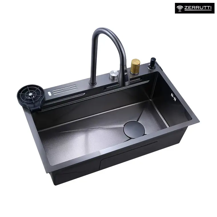 Lavaplatos Moderno Multifuncional 9954 YC en Acero Inoxidable con escurridor de cuchillos 3