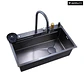 Lavaplatos Moderno Multifuncional 9954 YC en Acero Inoxidable con escurridor de cuchillos - Miniatura 3