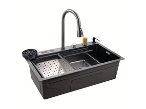 Lavaplatos Moderno Multifuncional 9954 YC en Acero Inoxidable con escurridor de cuchillos