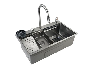 Lavaplatos Moderno Muntifuncional 9953  en Acero Inoxidable. 75x45 Cm