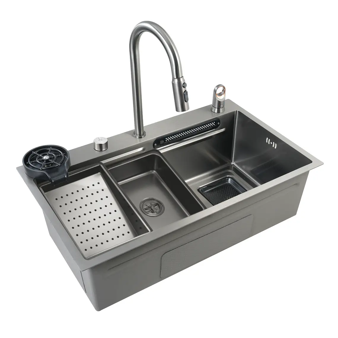 Lavaplatos Moderno Muntifuncional 9953  en Acero Inoxidable. 75x45 Cm 1