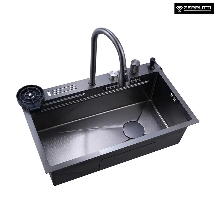 Lavaplatos Moderno Multifuncional 9954 YC en Acero Inoxidable con escurridor de cuchillos 3