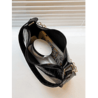 Bolso baguette con cocodrilo negro 4
