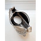 Bolso baguette con cocodrilo blanco 4