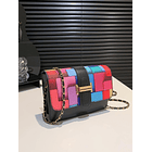 Bolso cuadrado color combinado y negro 6