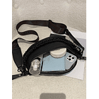 Riñonera con cadena en relieve de cocodrilo NEGRO 5