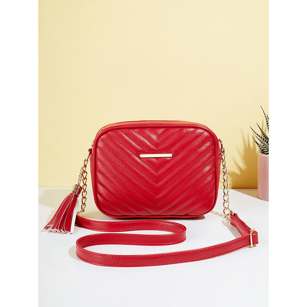 BOLSO CUADRADO ROJO 5