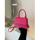 BOLSO CUADRADO FUCSIA 1