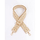 CORREA BOLSO BEIGE BORDADA 1