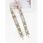 Correa de bolso con estampado geométrico bordada 4