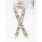 Correa de bolso con estampado geométrico bordada 1