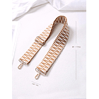 Correa de bolso con patrón geométrico BEIGE 5