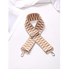 Correa de bolso con patrón geométrico BEIGE 1