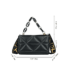 Bolso cuadrado en relieve geométrico NEGRO   4