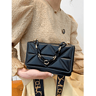 Bolso cuadrado en relieve geométrico NEGRO   6