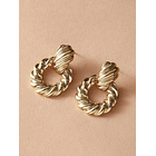 Pendientes redondos con textura 1