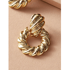 Pendientes redondos con textura 2