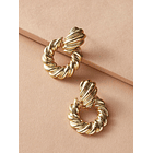 Pendientes redondos con textura 3