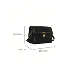 Bolso cuadrado guateado negro 2