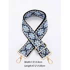 Correa de bolso con bordado floral  AZUL 2