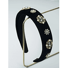 Diadema ancha con diseño de diamante 1