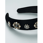 Diadema ancha con diseño de diamante 2