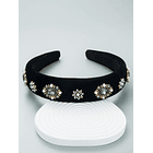 Diadema ancha con diseño de diamante 3