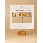 Pendientes de aro abierto 5 pares 3