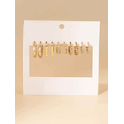 Pendientes de aro abierto 5 pares 1