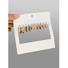 Pendientes de aro abierto 5 pares 2