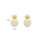 Pendientes de tachuela de moda de acero inoxidable (PIÑA) 5