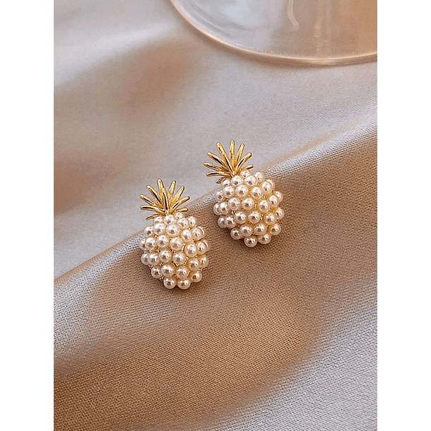 Pendientes de tachuela de moda de acero inoxidable (PIÑA) 1