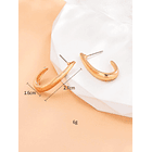 Pendientes de aro abierto minimalista 4