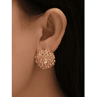 Pendientes de tachuela con textura redondo 1