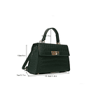 Bolso cuadrado con cocodrilo en relieve VERDE  3